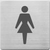 Alco bordje dames toilet RVS (9 x 9 cm)