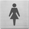 Alco bordje dames toilet RVS (9 x 9 cm) AL-450-1 219060