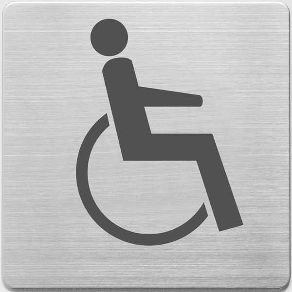 Alco bordje gehandicaptentoilet RVS (9 x 9 cm) AL-450-4 219062 - 1