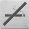 Alco bordje verboden te roken RVS (9 x 9 cm) AL-450-13 219070