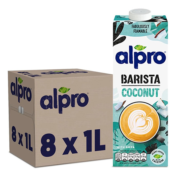 Alpro Barista Coconut plantaardige opschuimmelk 1 liter (8 stuks) 422846 - 1