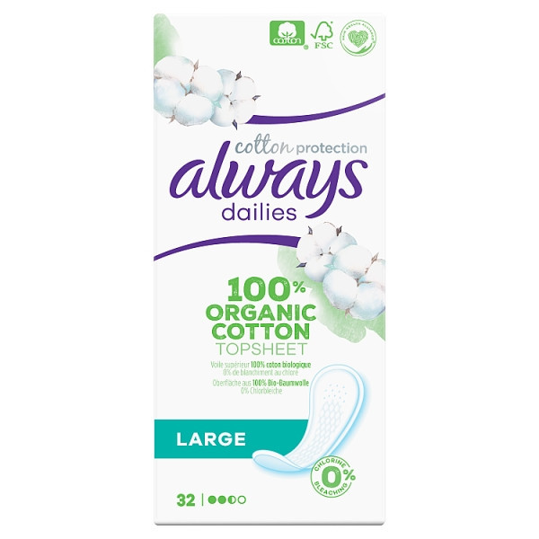 Always Dailies Cotton Protection inlegkruisjes large (32 stuks) SAL01030 - 1