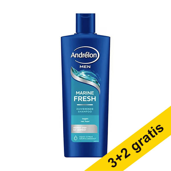 Aanbieding: 5x Andrélon Men Marine Fresh shampoo (400 ml) SAN00638 - 1