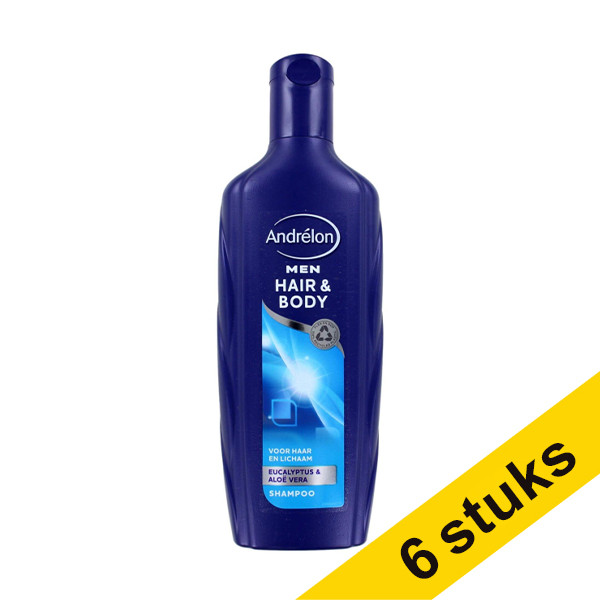 Andrélon Aanbieding: 6x Andrélon for men Hair & Body 2-in-1 shampoo (300 ml)  SAN00328 - 1
