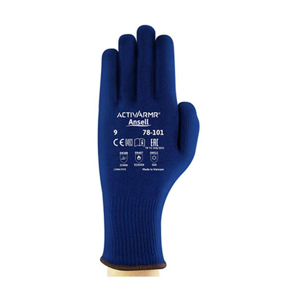 Ansell ActivArmr 78-101 isolerende werkhandschoen blauw maat 9/L (12 paar) 19078309 SSA07104 - 1