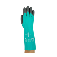 Ansell AlphaTec 58-735 nitril werkhandschoen antraciet/groen maat 10/XL (6 paar) 19021410 SSA07060