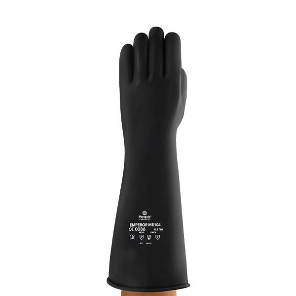 Ansell AlphaTec 87-104 natuurrubberen handschoen zwart maat 10,5/XL (1 paar) 18615410 SSA07015 - 1