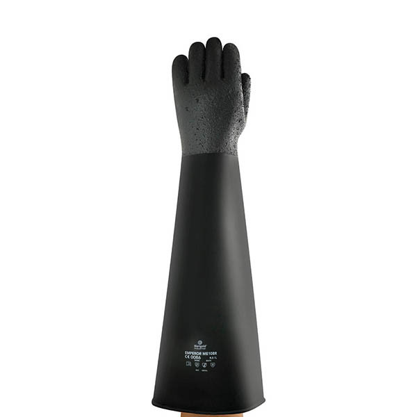 Ansell AlphaTec 87-108 natuurrubberen handschoen zwart maat 10,5/L (1 paar) 18615810 SSA07017 - 1