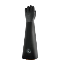 Ansell AlphaTec 87-108 natuurrubberen handschoen zwart maat 10,5/L (1 paar) 18615810 SSA07017