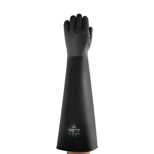 Ansell AlphaTec 87-108 natuurrubberen handschoen zwart maat 9,5/L (1 paar) 18615809 SSA07016 - 1