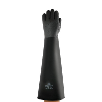 Ansell AlphaTec 87-108 natuurrubberen handschoen zwart maat 9,5/L (1 paar) 18615809 SSA07016