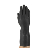 Ansell AlphaTec 87-118 natuurrubberen handschoen zwart maat 6,5/S (12 paar) 18607007 SSA07002