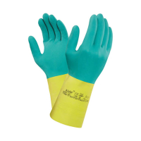 Ansell AlphaTec 87-900 latex werkhandschoen groen/geel maat 9/L (12 paar) 19088909 SSA07119