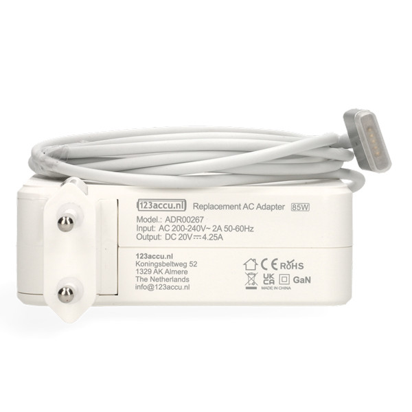 Apple Magsafe 2 Power Adapter 85W (123accu huismerk) 661-00682 661-6535 A1424 MC975LL MC975LLA ADR00267 - 2