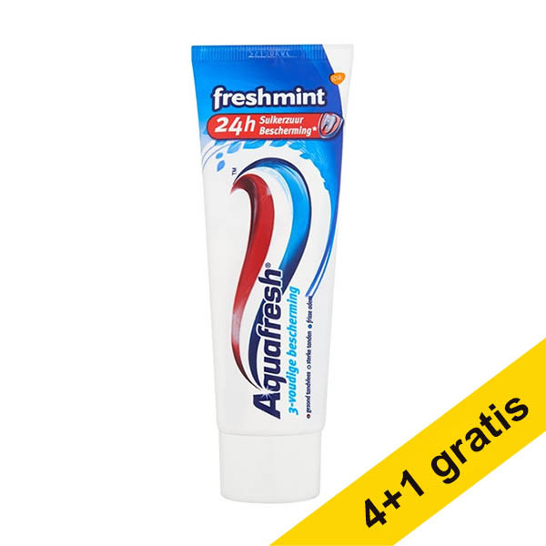 Aanbieding: 5x Aquafresh Freshmint tandpasta (75 ml) SAQ00052 - 1