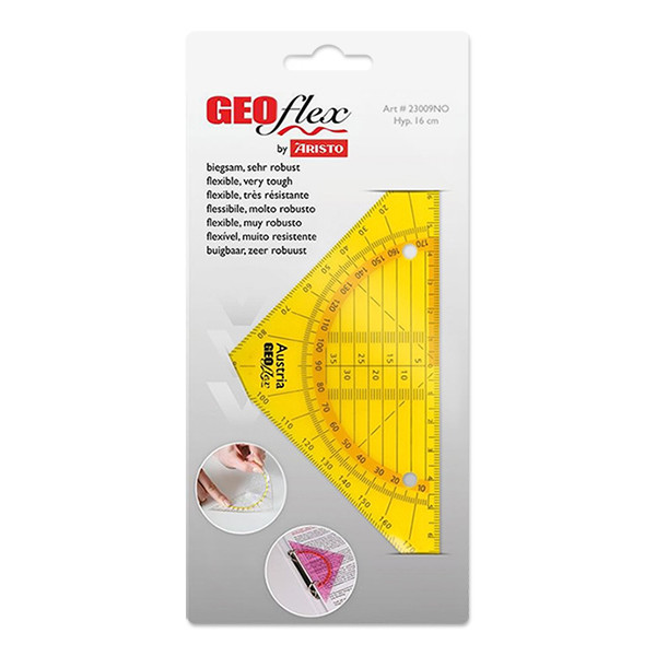Aristo geoflex geodriehoek flexibel neon-oranje (16 cm) AR-23009NO 206857 - 1