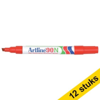Aanbieding: 12x Artline 90 permanent marker rood (2 - 5 mm beitel)