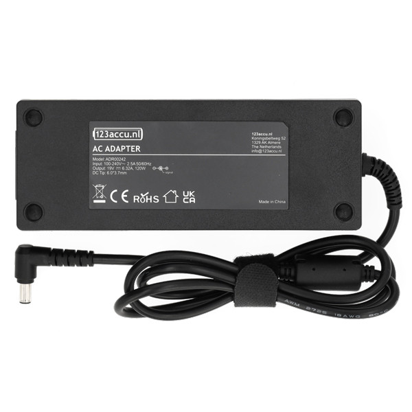 Asus adapter (19 V, 6.32 A, 120 W, 123accu huismerk) 0A001-00064600 0A001-00064700 0A001-00065300 0A001-00065400 ADR00242 - 2