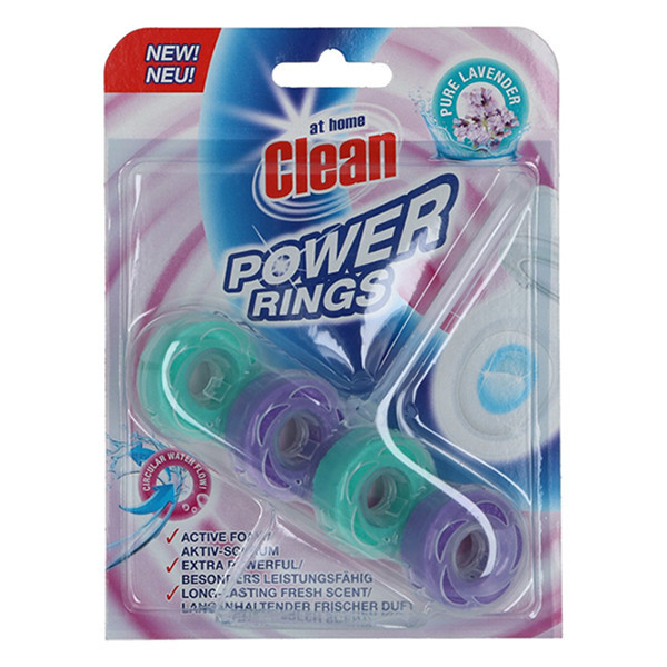 At Home Clean toiletblok Power Rings Pure Lavender (40 gram)  SAT00060 - 1