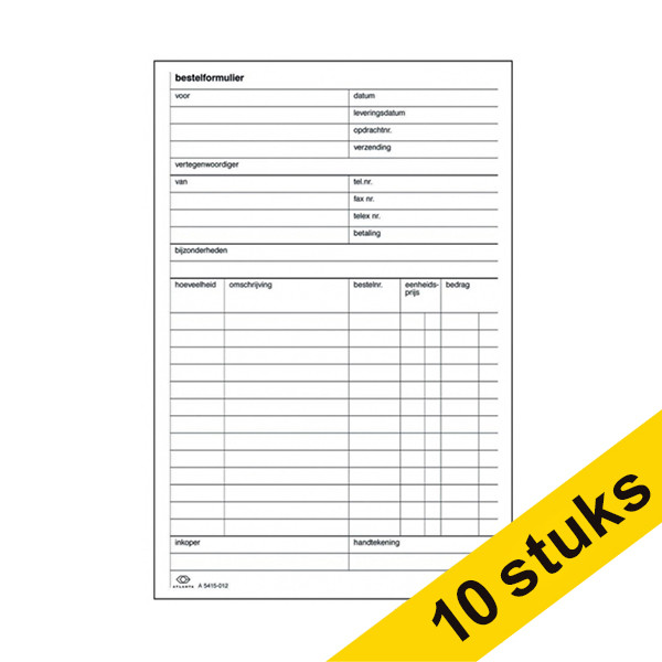 Aanbieding: 10x Atlanta bestelformulier zelfkopiërend met copystop (50 vel) 203103 - 1