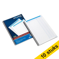 Aanbieding: 10x Atlanta doorschrijfkasboek met twee geldkolommen (2 x 50 vel)