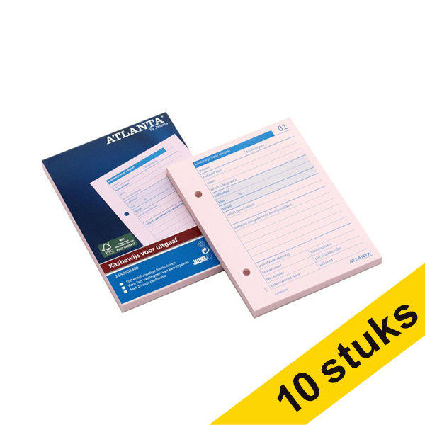 Aanbieding: 10x Atlanta kasbewijs voor uitgaaf A6 (100 vel) 203110 - 1