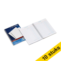 Aanbieding: 10x Atlanta kasboek A6 met spiraal (2 x 50 vel)