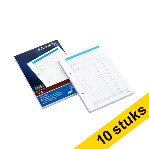 Aanbieding: 10x Atlanta notablok A5 (100 vel) 203115 - 1