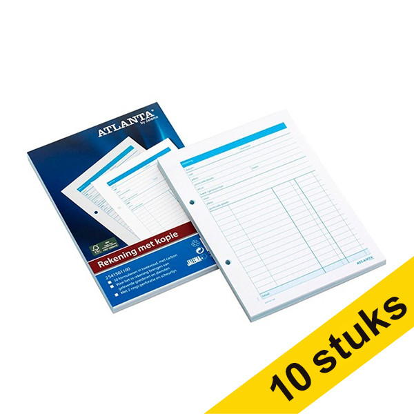 Aanbieding: 10x Atlanta rekeningenblok carbon A5 203119 - 1