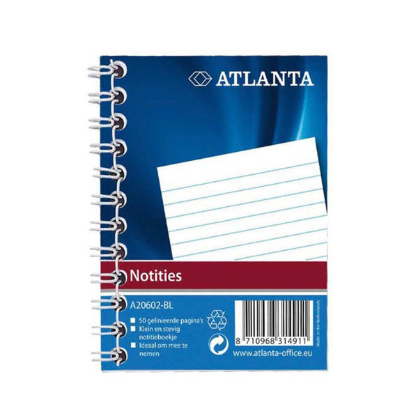 Atlanta notitieboek A7 gelinieerd met spiraal 50 vel 2206026000 203047 - 1