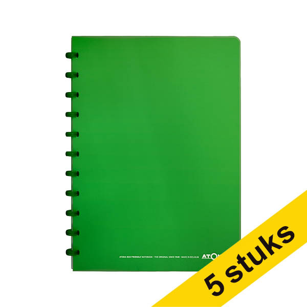 Aanbieding: 5 x Atoma Trendy geruit schrift A4 groen 72 vel (4 x 8 mm) 405319 - 1