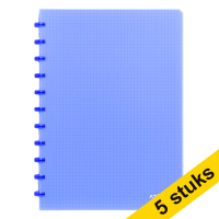 Aanbieding: 5 x Atoma Trendy geruit schrift A4 transparant blauw 72vel (5 mm)