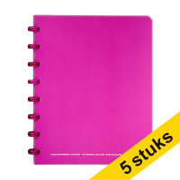 Aanbieding: 5 x Atoma Trendy geruit schrift A5 transparant paars 72 vel (5 mm)