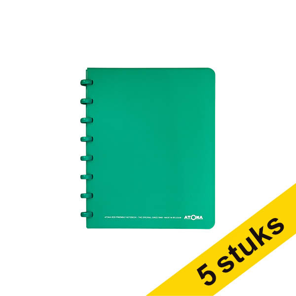 Aanbieding: 5 x Atoma Trendy geruit schrift A5 turkoois 72 vel (4 x 8 mm) 405307 - 1