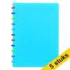 Aanbieding: 5 x Atoma Tutti Frutti geruit schrift A4 transparant turkoois 72 vel (5 mm) 405351 - 1