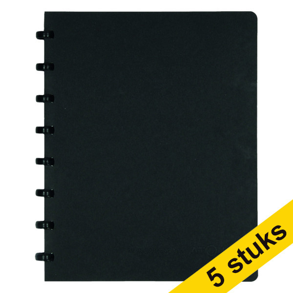 Aanbieding: 5 x Atoma meetingbook A5 geruit zwart 63 vel (5 mm) 405323 - 1