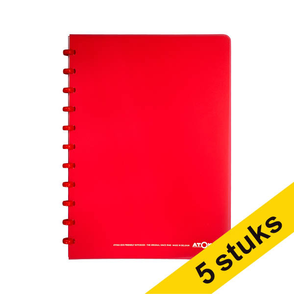 Aanbieding: 5x Atoma Trendy gelinieerd schrift A4 rood 72 vel 405310 - 1