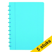 Aanbieding: 5x Atoma Trendy gelinieerd schrift A4 transparant turkoois 72 vel