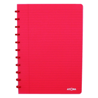 Atoma Trendy gelinieerd schrift A4 transparant rood 72 vel 4137204 405237