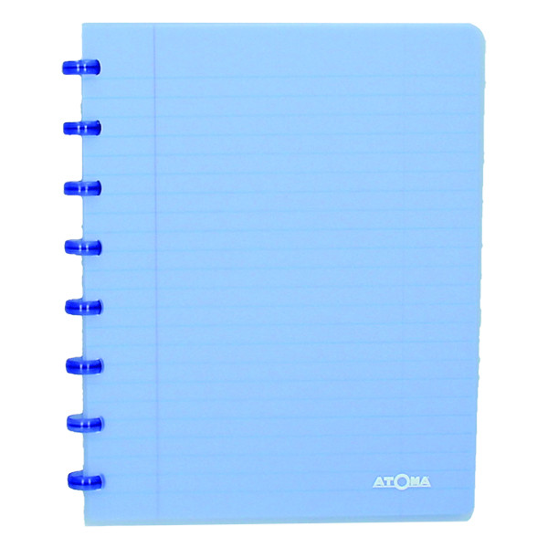 Atoma Trendy gelinieerd schrift A5 transparant blauw 72 vel 4135602 405220 - 1