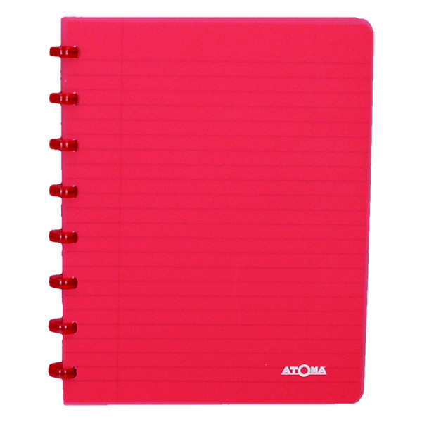 Atoma Trendy gelinieerd schrift A5 transparant rood 72 vel 4135604 405222 - 1