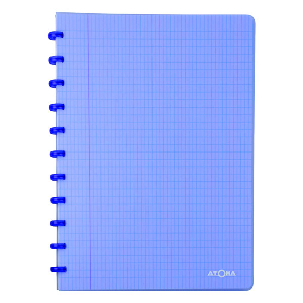 Atoma Trendy geruit schrift A4 transparant blauw 72 vel (4 x 8 mm) 4137402 405245 - 1