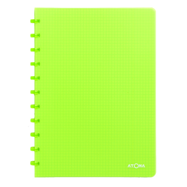 Atoma Trendy geruit schrift A4 transparant groen 72 vel (5 mm) 4137303 405241 - 1