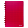 Atoma Trendy geruit schrift A4 transparant rood 72 vel (4 x 8 mm)