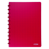 Atoma Trendy geruit schrift A4 transparant rood 72 vel (4 x 8 mm) 4137404 405247
