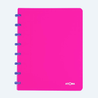 Atoma Trendy geruit schrift A4 transparant roze 72 vel (4 x 8 mm) 405248