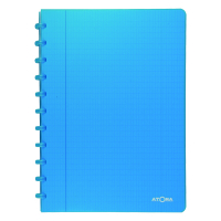Atoma Trendy geruit schrift A4 transparant turkoois 72 vel (4 x 8 mm) 4137408 405249