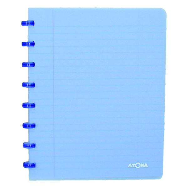 Atoma Trendy geruit schrift A5 transparant blauw 72 vel (4 x 8 mm) 4136102 405230 - 1