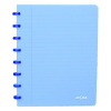 Atoma Trendy geruit schrift A5 transparant blauw 72 vel (4 x 8 mm)