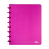 Atoma Trendy geruit schrift A5 transparant paars 72 vel (5 mm)